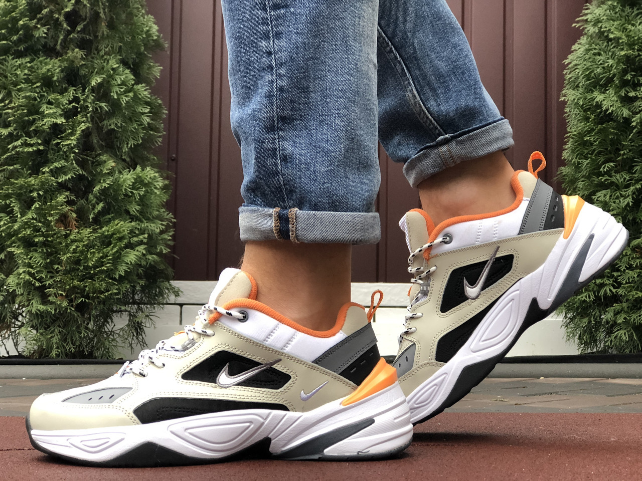 

Мужские кроссовки в стиле Nike Найк M2K Tekno, бежевые. 45 (29 см), Бежевый