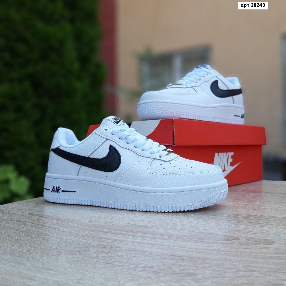 

Женские кроссовки в стиле Nike Найк Air Force 1, белые с черным. 41 (26,5 см), Белый