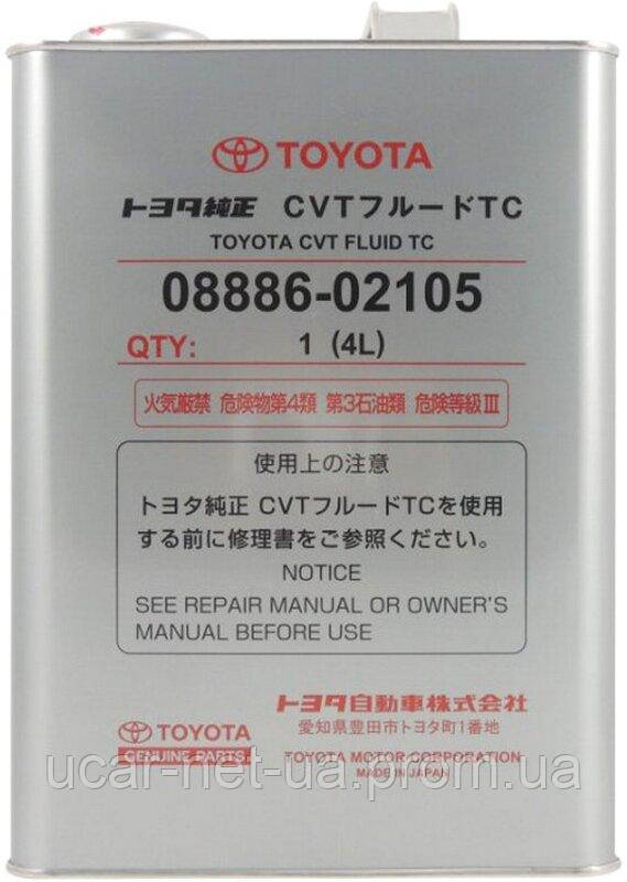 

Специальная жидкость для АКПП Toyota CVT Fluid TC (Япония), 4 л (08886-02105)