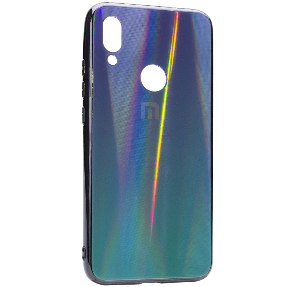 

TPU+Glass чехол Gradient Aurora с лого для Xiaomi Redmi 7, Черный