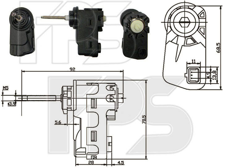 

Корректор фары KIA MAGENTIS II 06-11 (артикул FP 3219 RK1)