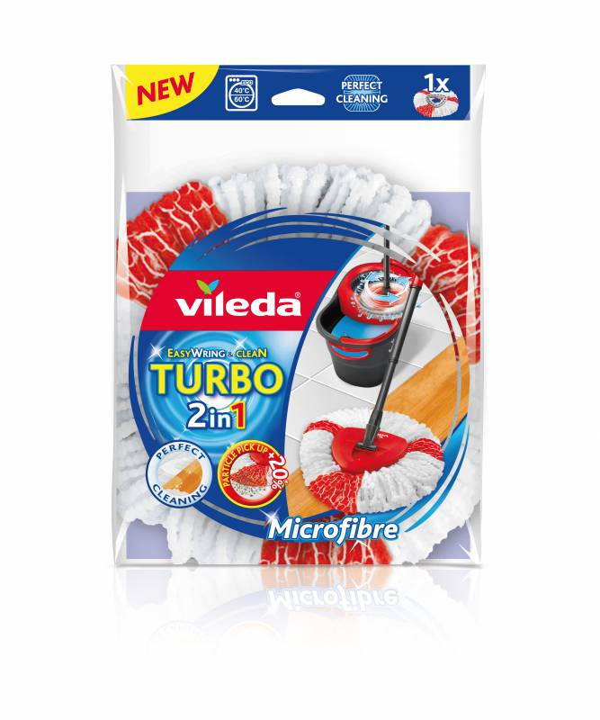 

Сменный моп для швабры EasyWring & Clean TURBO, Vileda, 1 шт., Белый