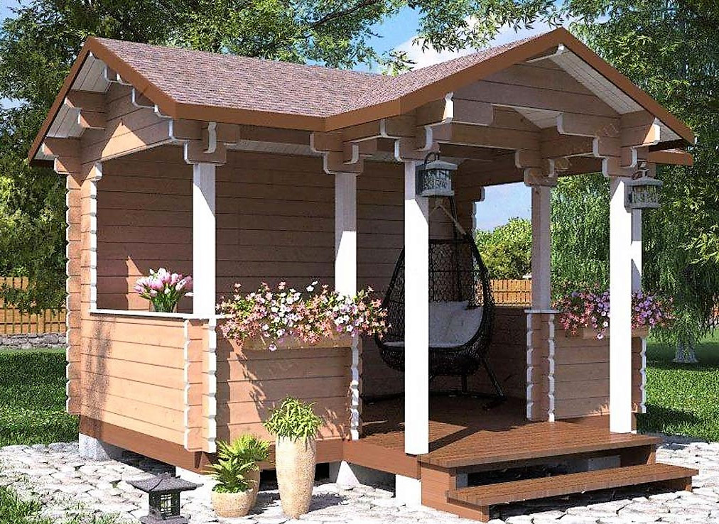 

Беседка из термомодифицированного бруса 12,8 м2 от производителя Thermo Outdoor Gazebo 132