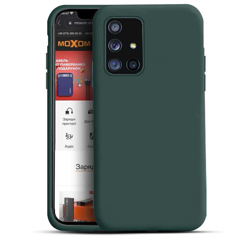 

Силикон SOFT Silicone Case Xiaomi Redmi 7 (без лого) темно-зеленый