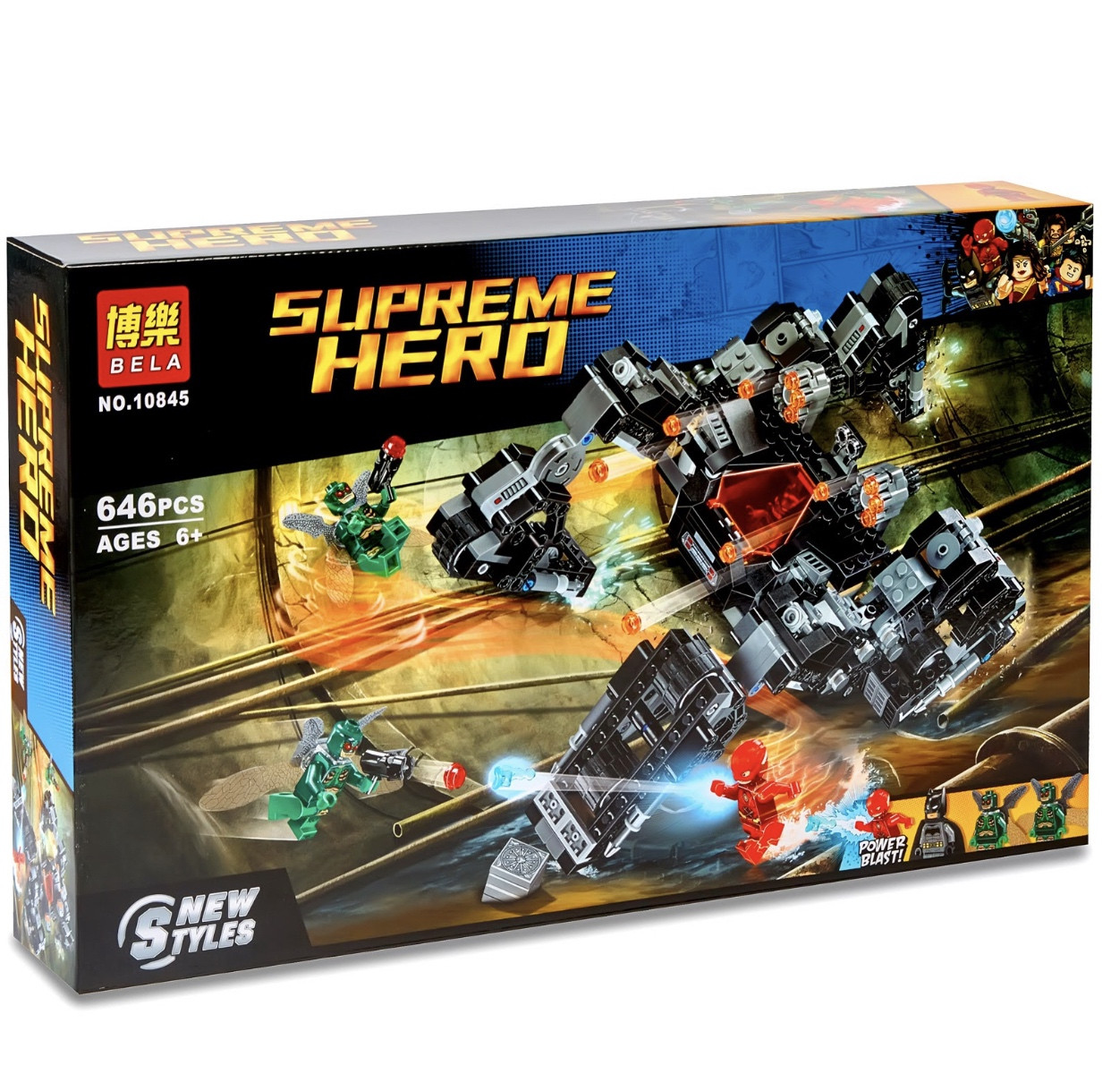 

Конструктор-Лего GTM Supreme Heroes 646 деталей. Большой лего-конструктор., Разные цвета