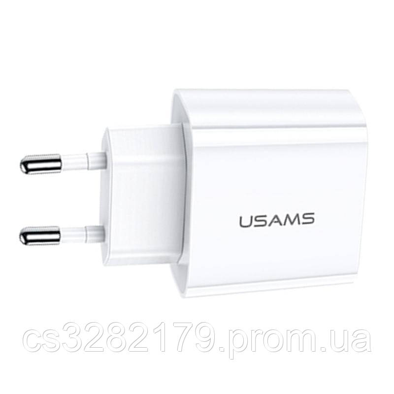 

СЗУ 1USB Usams T15 QC3.0+Type-C (3.2A) White (US-CC070), Белый