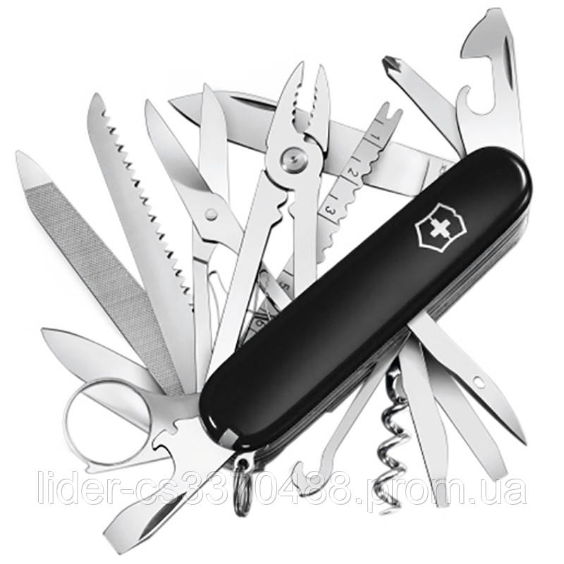 

Нож складной, мультитул Victorinox Swisschamp (91мм, 33 функции), черный 1.6795.3