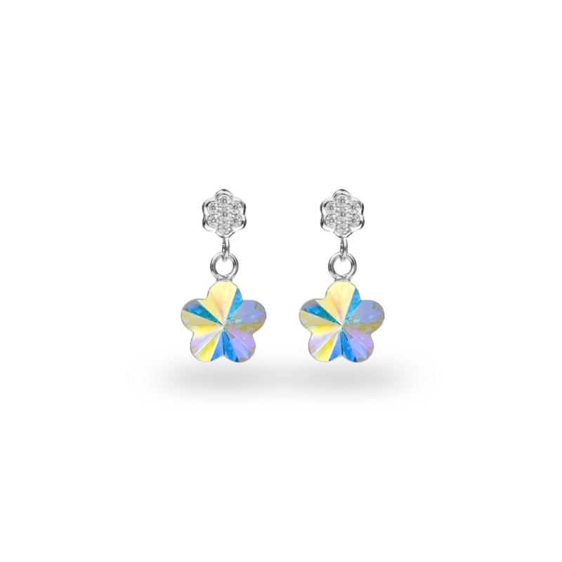 

Серебряные серьги SPARK Clematis со Swarovski модели KC474410AB