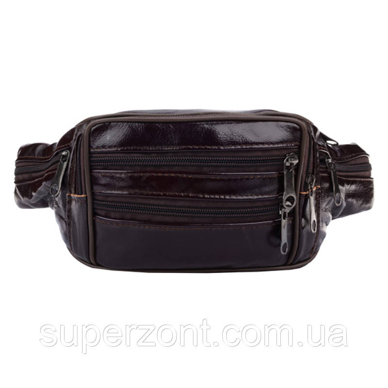 

Мужская кожаная сумка на пояс Borsa Leather 1t167m-brown, Коричневый