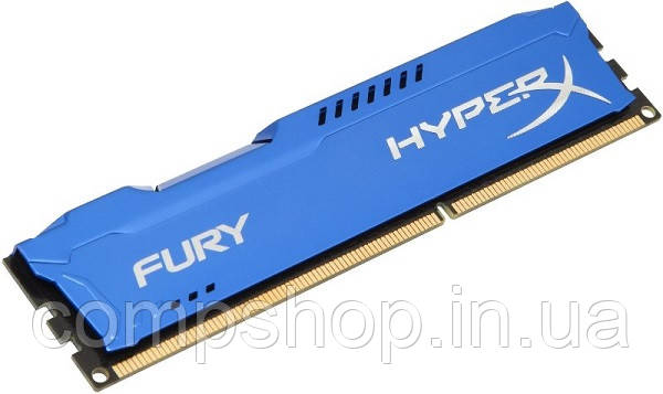 Пам'ять DDR3 RAM 4GB Kingston 1866MHz PC3-14900 HyperX Fury Blue (код Нет в наличии