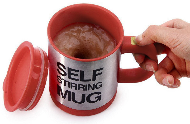 

Чашка с вентилятором для размешивания сахара Self Stirring Mug Корраловый
