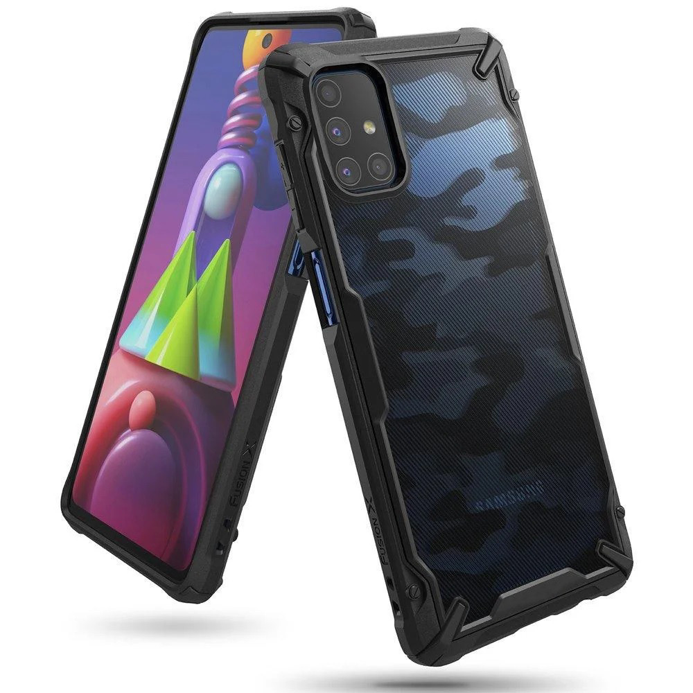 

Чехол Ringke Fusion X для Samsung Galaxy M51 Camo Black (XDSG0043), Черный