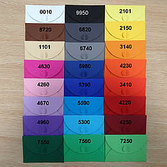 Подарунковий конверт 90х155 мм з кольорового дизайнерського картону