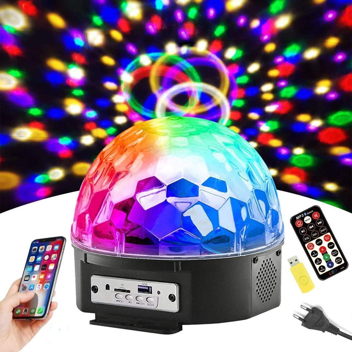 

Светодиодный диско шар Bluetooth Music Ball + Флешка + Пульт