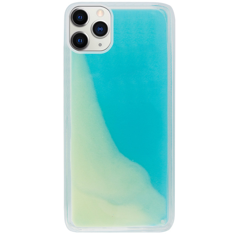 

Противоударный Защитный Неоновый Чехол - Накладка Epik Neon Sand glow in the dark для Apple iPhone 11 Pro, Голубой