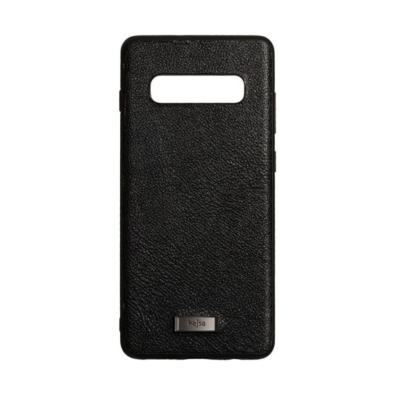 

Кожаный чехол-накладка Kajsa Luxe для Samsung Galaxy S10 Plus, Черный