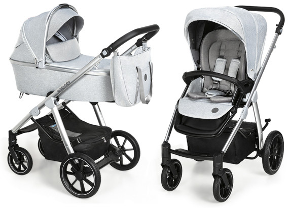 

Коляска 2 в 1 Baby Design Bueno, 205 TURQUOISE (203794) 27 LIGHT GRAY (без вышивки)