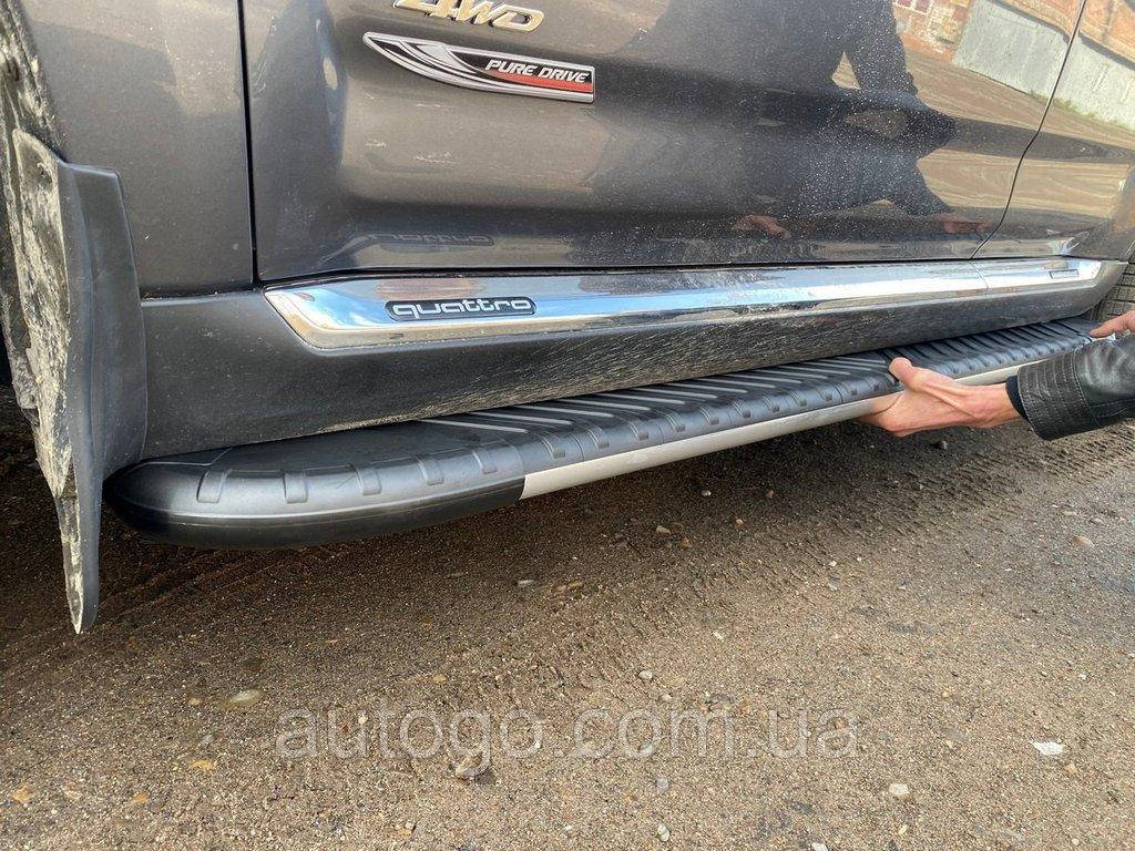 

Боковые пороги Bosphorus Grey (2 шт., алюминий) Ford Ranger 2007-2011 гг.