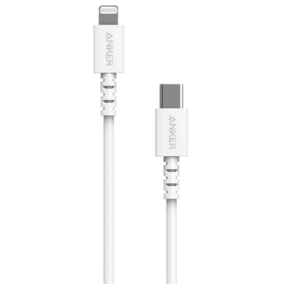 

Дата кабель USB Type-C to Lightning 0.9m V3 Powerline Select White Anker (A8612G21), Белый