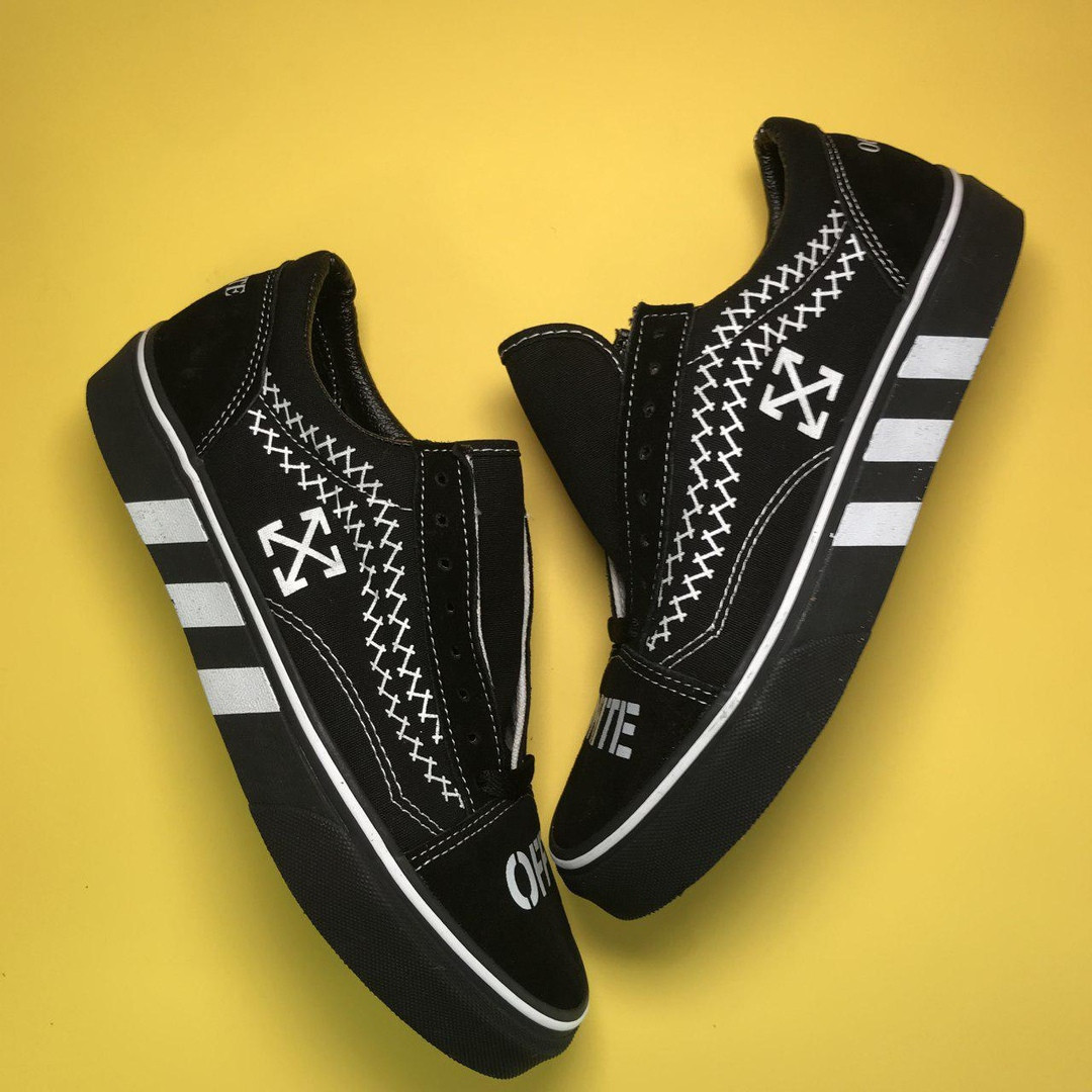 

Vans Old Skool OFF-White Black (Черный) 38-39-40-41-42-43-44-45, Черно-белый