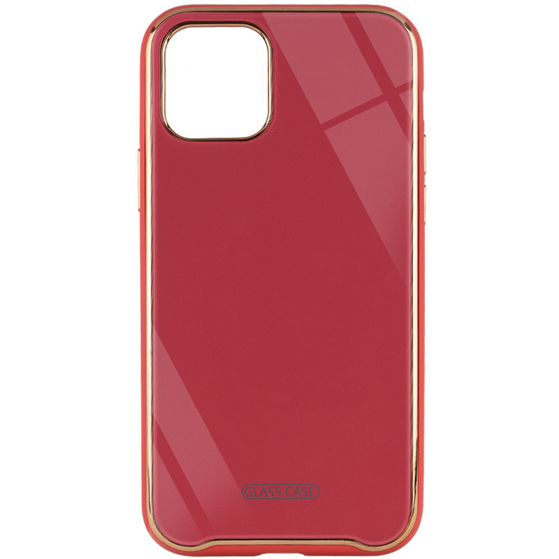 

TPU+Glass чехол Venezia для Apple iPhone 11 Pro Max (6.5"), Красный / camellia
