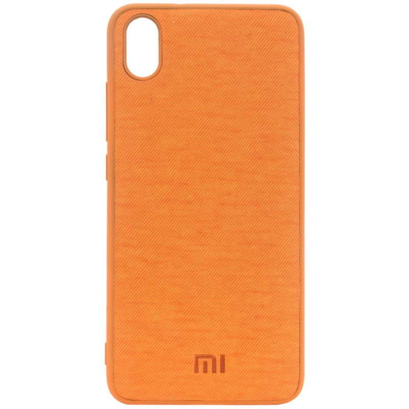 

TPU чехол Textile Logo для Xiaomi Redmi 7A, Оранжевый