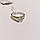 Кольцо серебро с золотом и белым цирконом Мики, фото 5