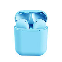 Бездротові сенсорні навушники i12 tws airpods Блакитні, фото 1