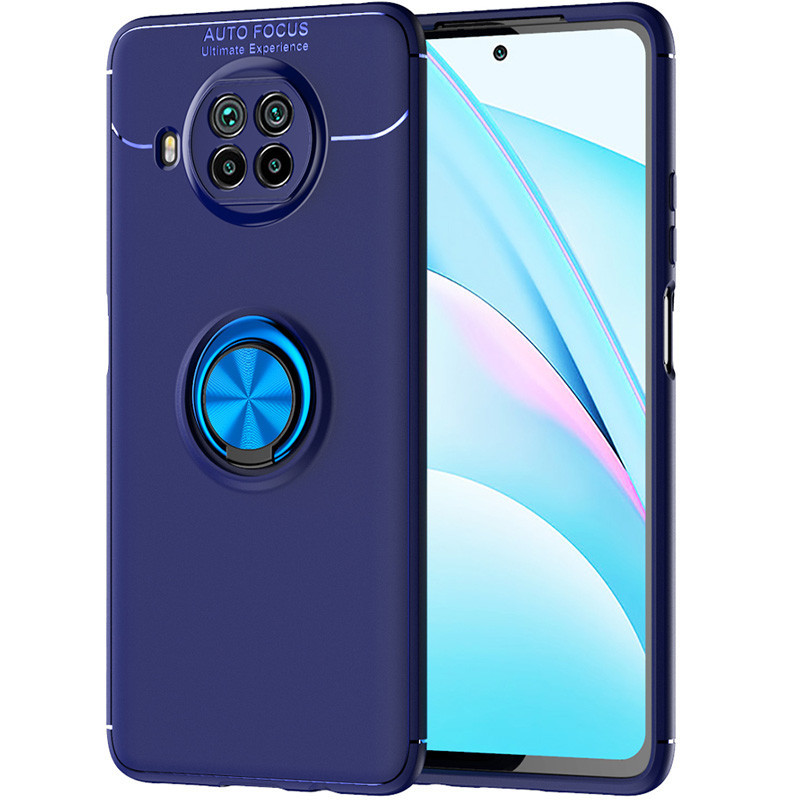 

TPU чехол Deen ColorRing под магнитный держатель (opp) для Xiaomi Mi 10T Lite / Redmi Note 9 Pro 5G, Синий / синий