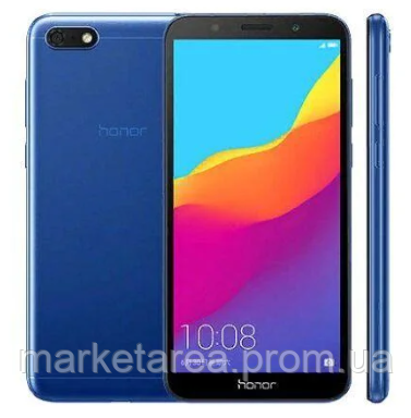 

Смартфон черный с большой батареей на 2 сим карты Honor 7 Play 2/32Gb blue, Синий