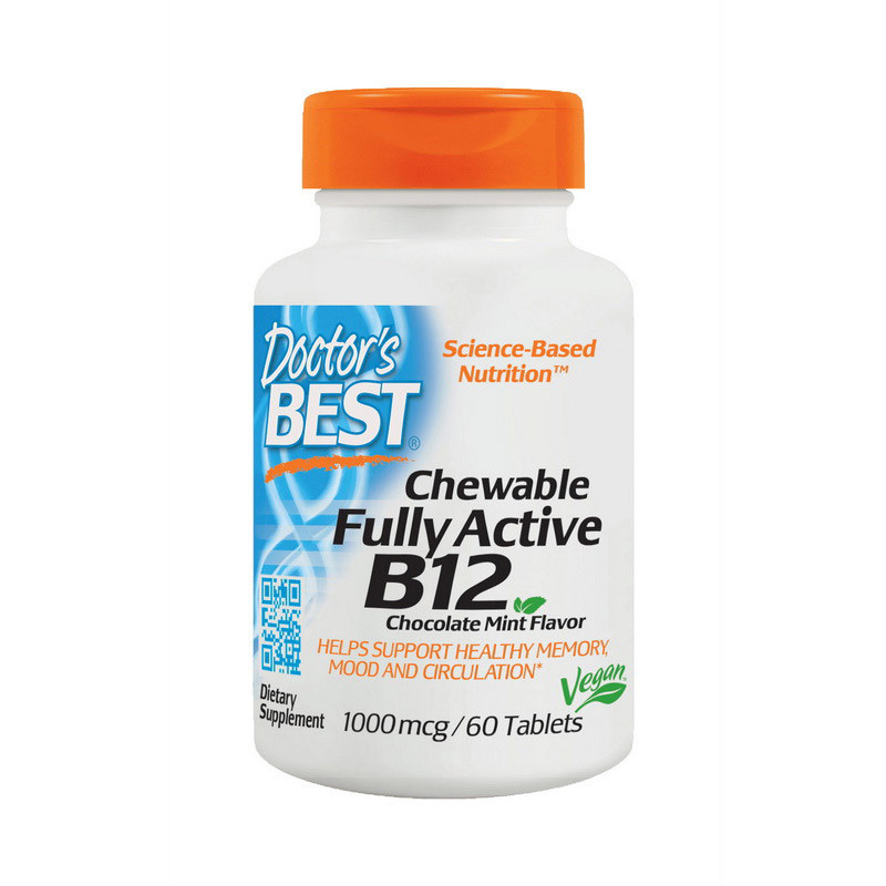 

B12 Chewable Fully Active (Doctor's BEST, 60 tabs) chocolate mint