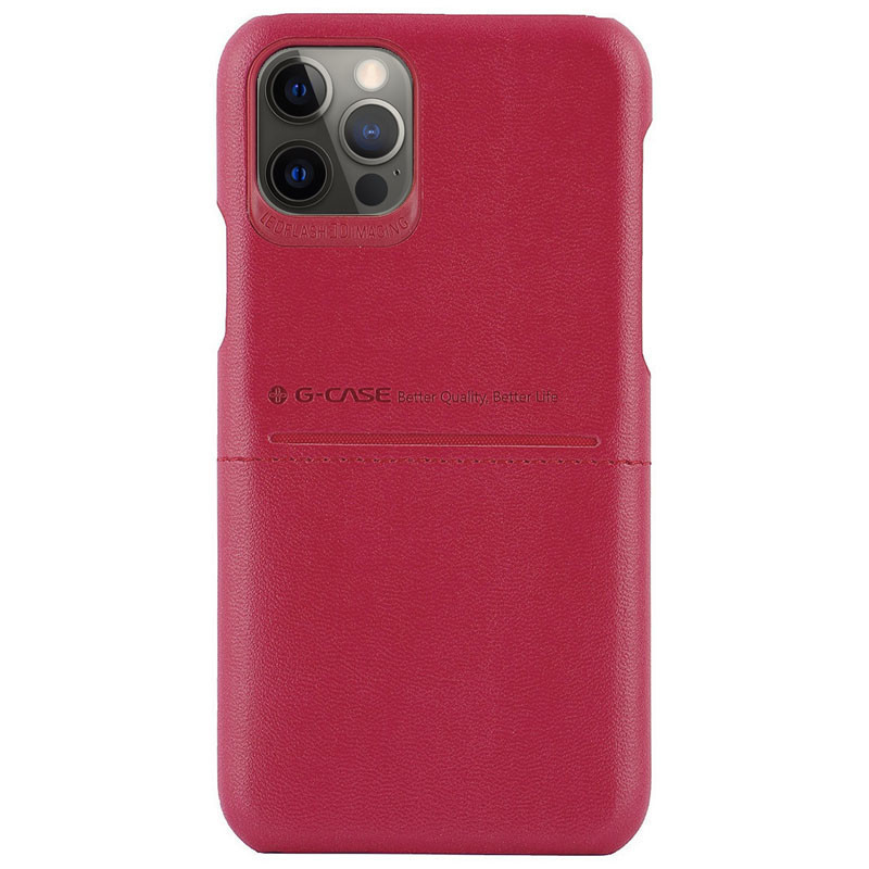 

Кожаная накладка G-Case Cardcool Series для Apple iPhone 12 Pro / 12 (6.1") Красный