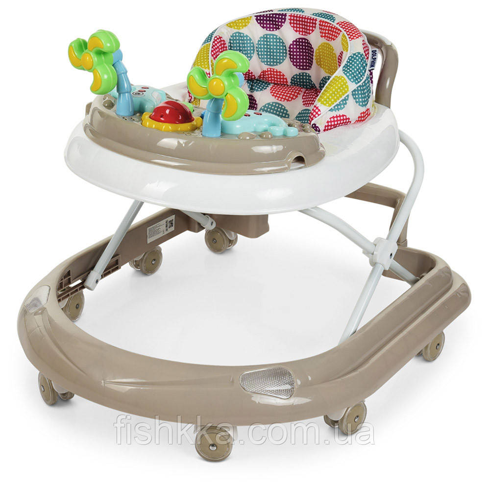 

Детские ходунки ME 1056 DOLPHIN BEIGE с музыкальным блоком, Бежевый