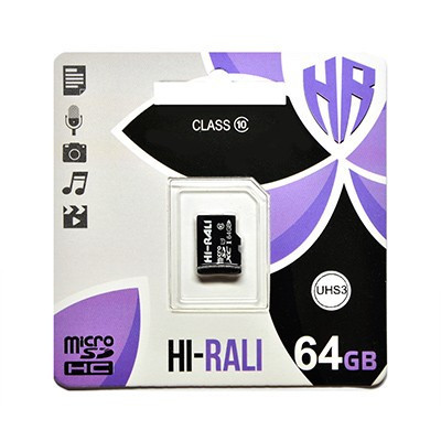 

Карта пам яти microSDHC (UHS-3) 64GB class 10 Hi-Rali