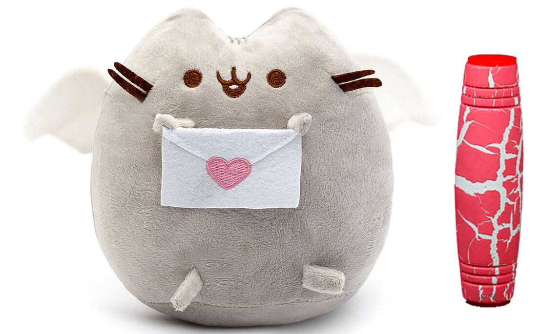 

Комплект Мягкая игрушка кот с письмом Pusheen cat и Антистресс игрушка Mokuru (n-725), Серый