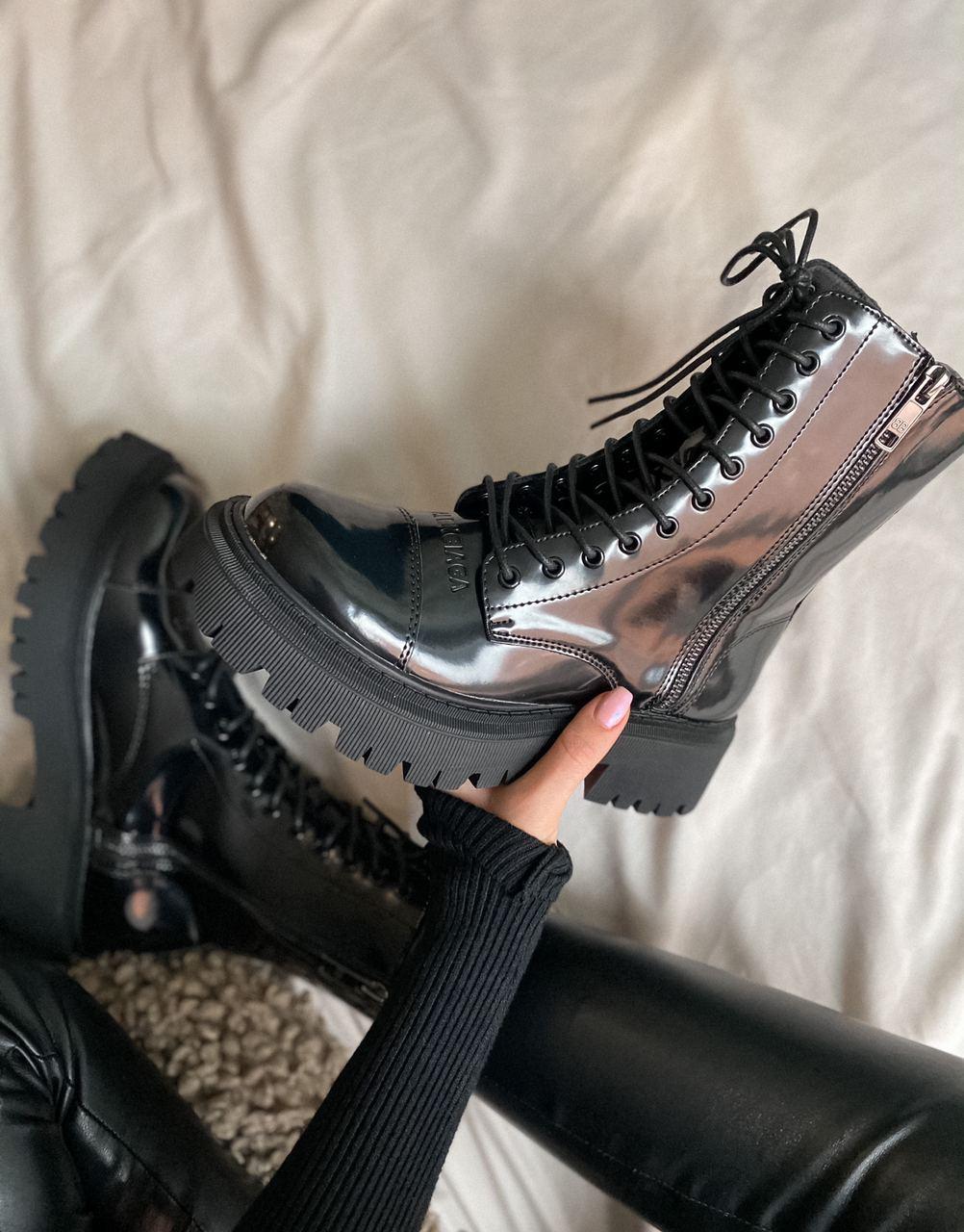 

Женские зимние Ботинки Balenciaga Boot Tractor Black / Баленсиага Черные 38, Черный