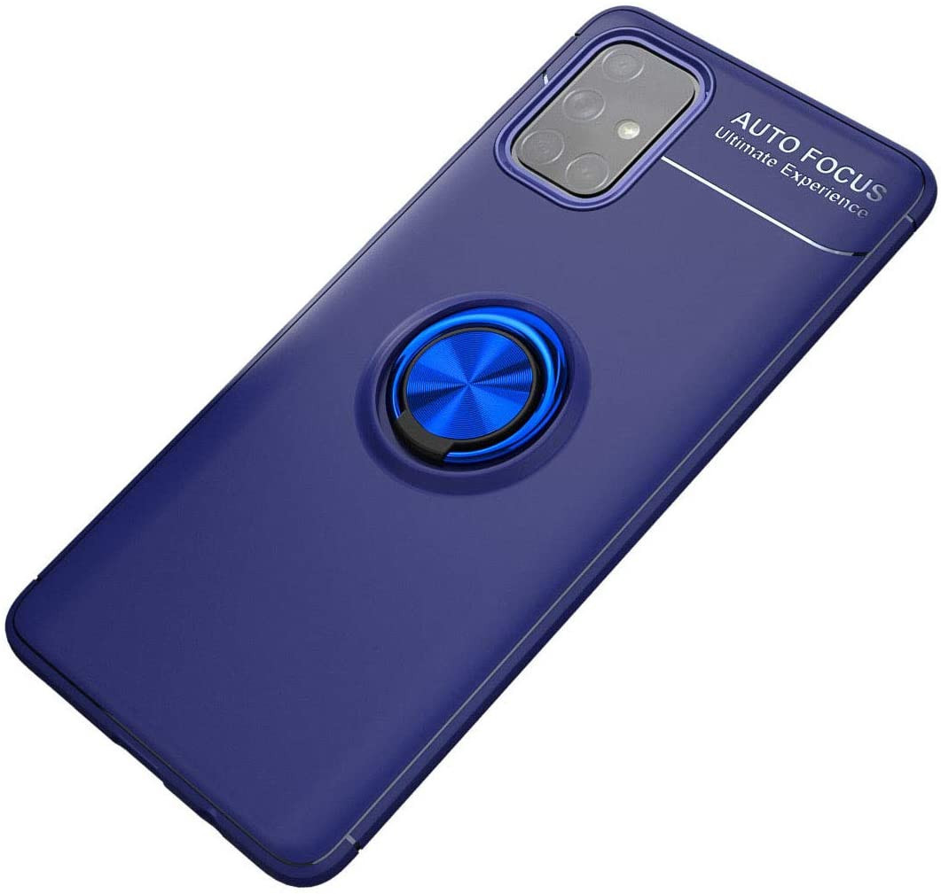 

TPU чехол Deen ColorRing под магнитный держатель (opp) на телефон Samsung Galaxy M31s разные цвета Синий / Синий