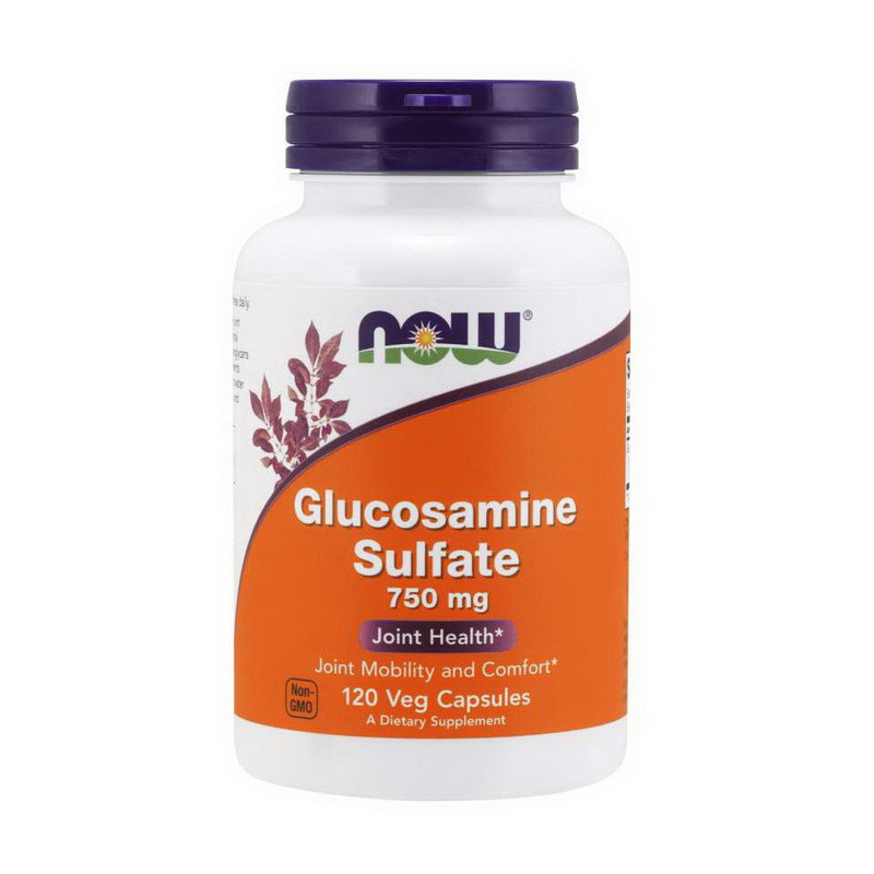 

Глюкозамин сульфат NOW Glucosamine Sulfate 750 mg 120 veg caps