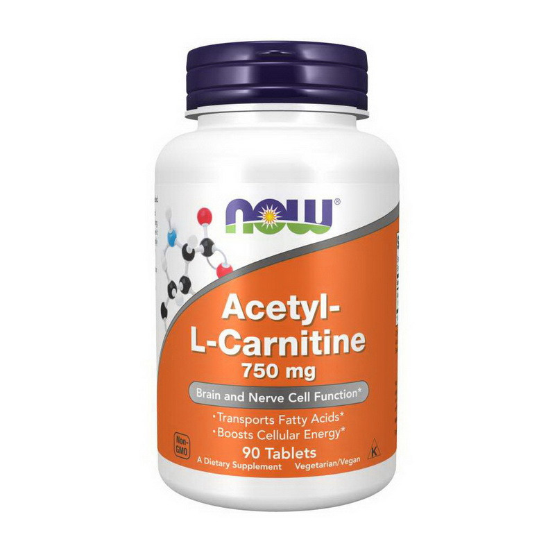 

Ацетил-L-Карнитин NOW Acetyl-L-Carnitine 750 mg 90 tab