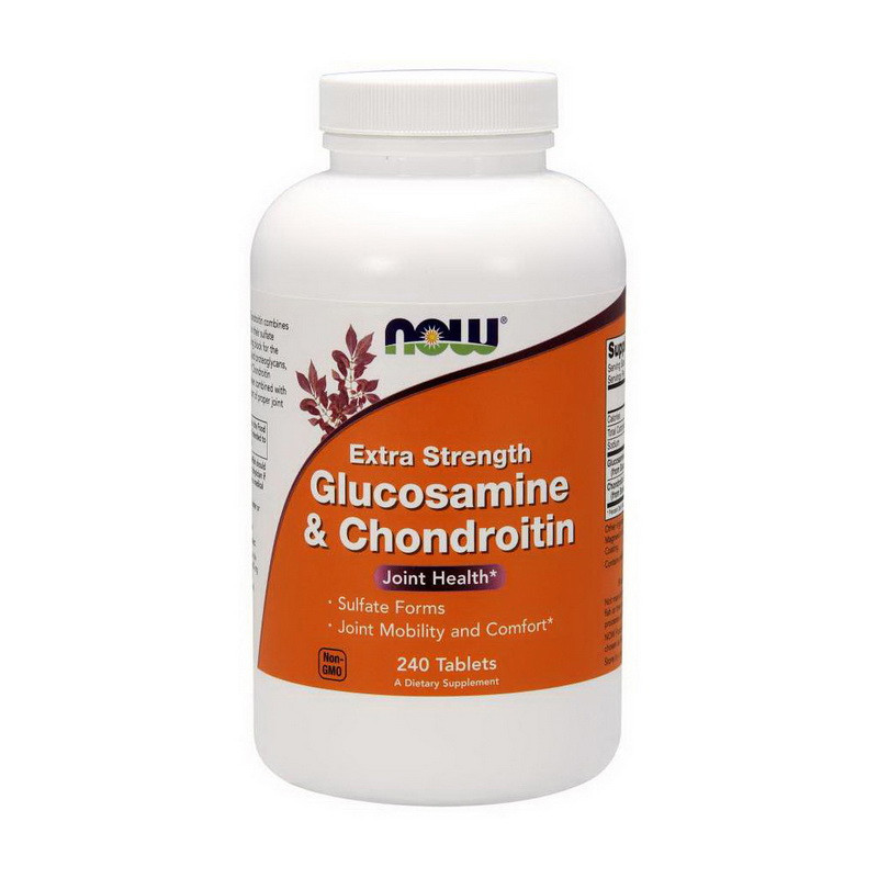 

Глюкозамин с хондроитином NOW Extra Strength Glucosamine & Chondroitin 240 tab