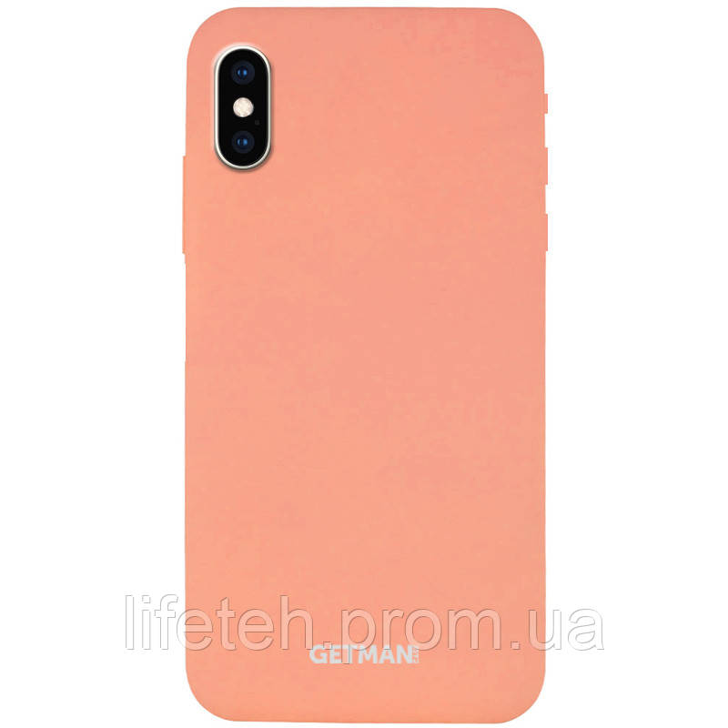 

Чехол Silicone Case GETMAN for Magnet для Apple iPhone XS Max (6.5"), Розовый / flamingo