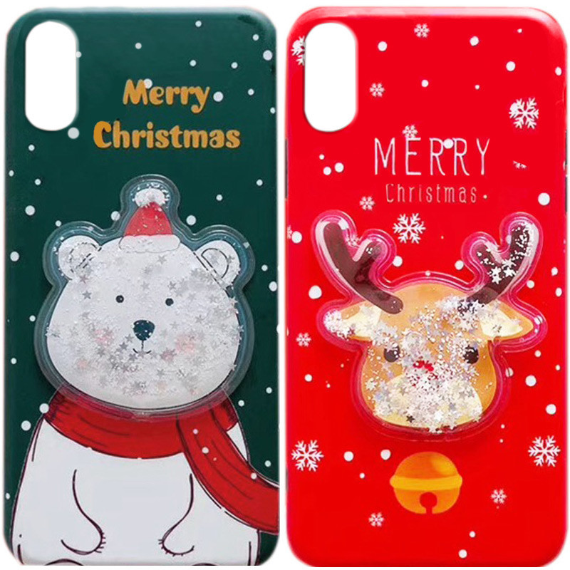 

TPU чехол Merry Christmas с жидкостью для Apple iPhone XR (6.1")