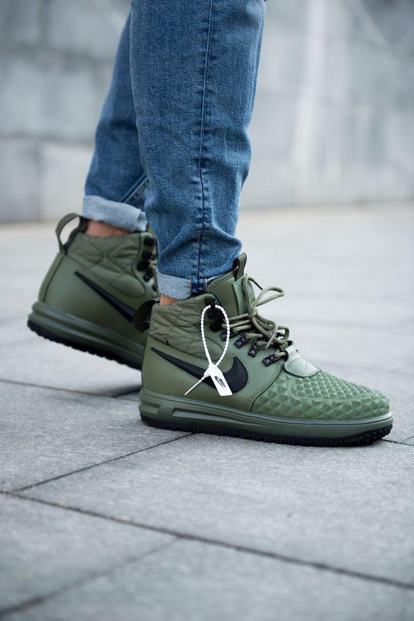 

Мужские кроссовки Nike LUNAR FORCE 1 DUCKBOOT 17 Olive / Найк Лунар Форс 1 Дакбут Оливковые 45, Оливковый