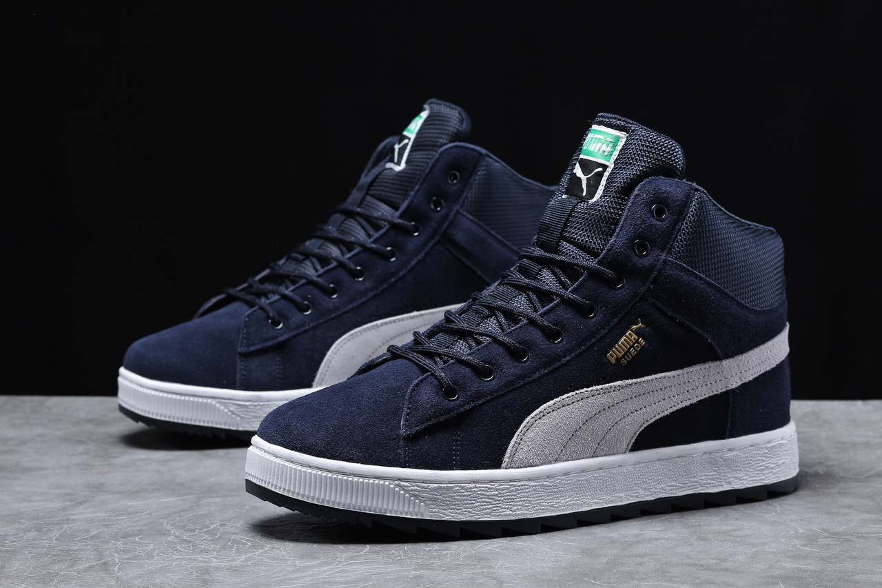 

Зимние мужские кроссовки 31751, Puma Suede, темно-синие, [ 43 44 45 ] р. 42-27,5см. 43, Темно-синий