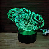 Світильник 3D "Автомобіль", Дитячі світильники лампи, дитячий настільний Світильник, фото 8