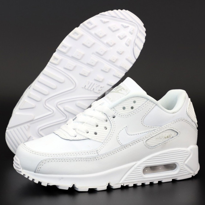 

Женские кроссовки Air Max 90, натуральная кожа, белый 40