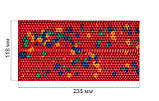 Аппликатор Ляпко 5,8 Ag Шанс размер 118 х 235 мм игольчатый массажный коврик для спины, рук, ног Красный, фото 2