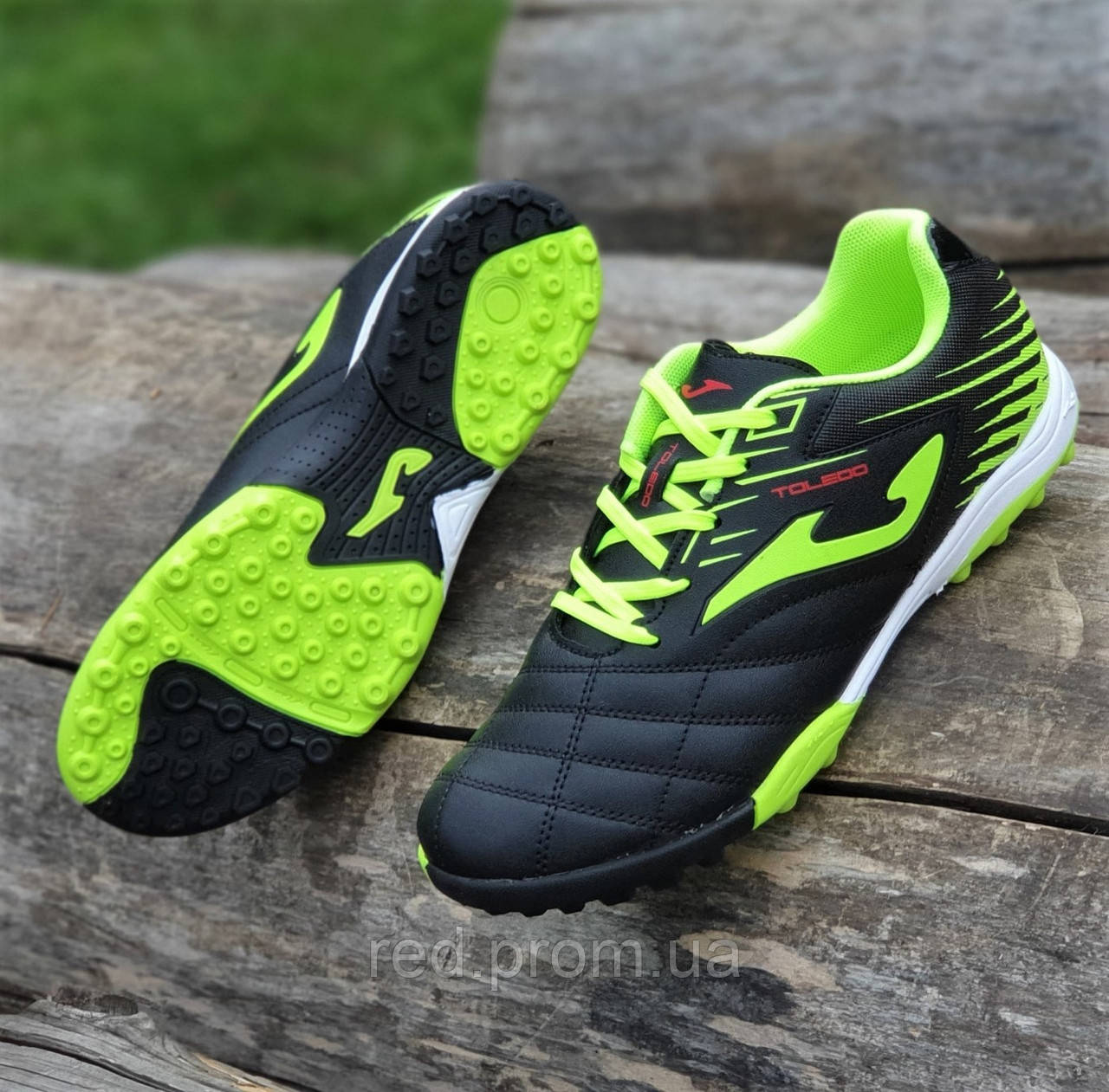 

Сороконожки подростковые для мальчика Джома Joma оригинал TOLEDO JR 2001 BLACK-FLUOR TURF (Код: Р1811a), Черный