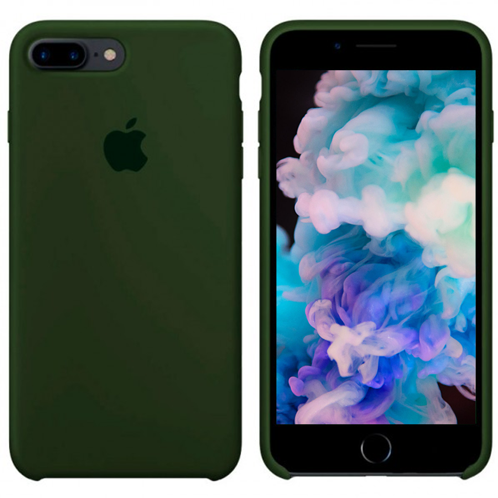 

Силиконовый чехол для iPhone 7 Plus, iPhone 8 Plus Apple Silicone Case Темно-зелений