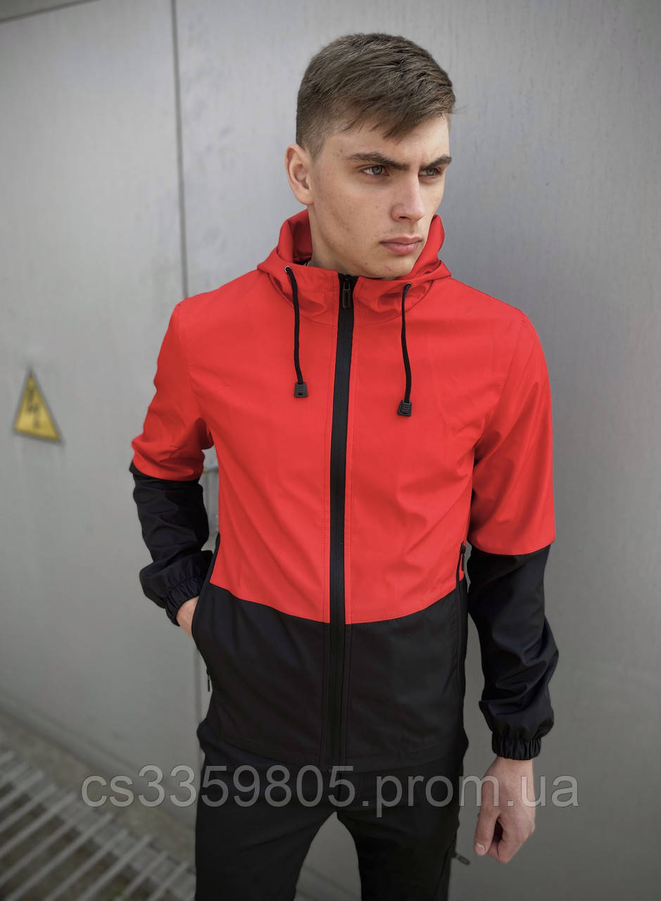 

Мужская весенняя куртка красно-черная SoftShell Light SKL59-259492